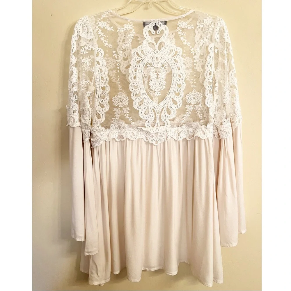 For Love and Lemons Cream Lace Top Size Small - Picture 6 of 7